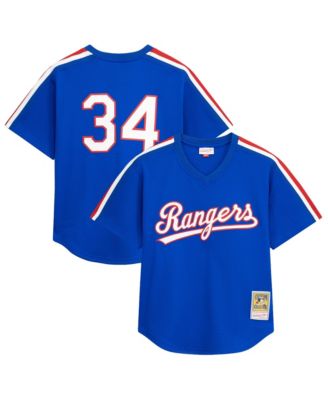 Мужская джерси Mitchell & Ness Nolan Ryan Royal Texas Rangers Big Tall Cooperstown Mesh Batting Practice