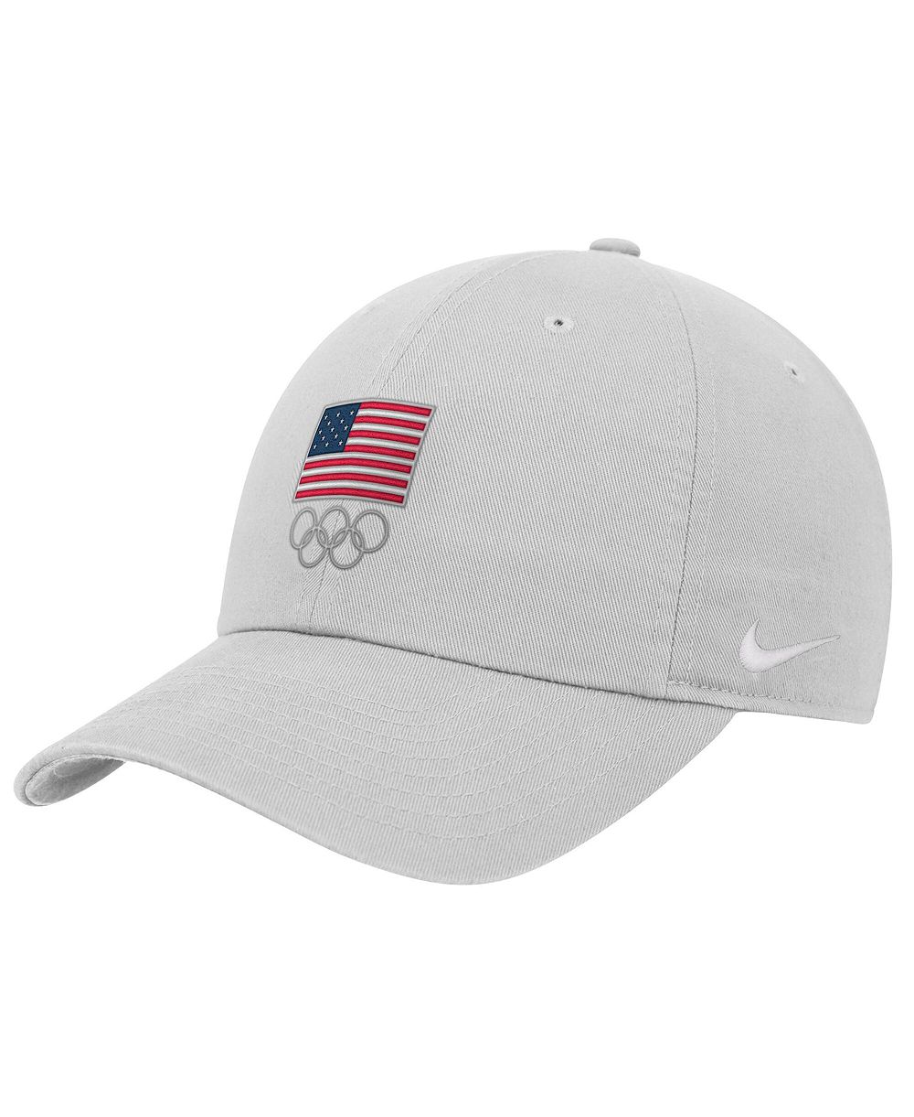Кепка Nike Gray LA28 Summer Olympics Club Adjustable для мальчиков и девочек