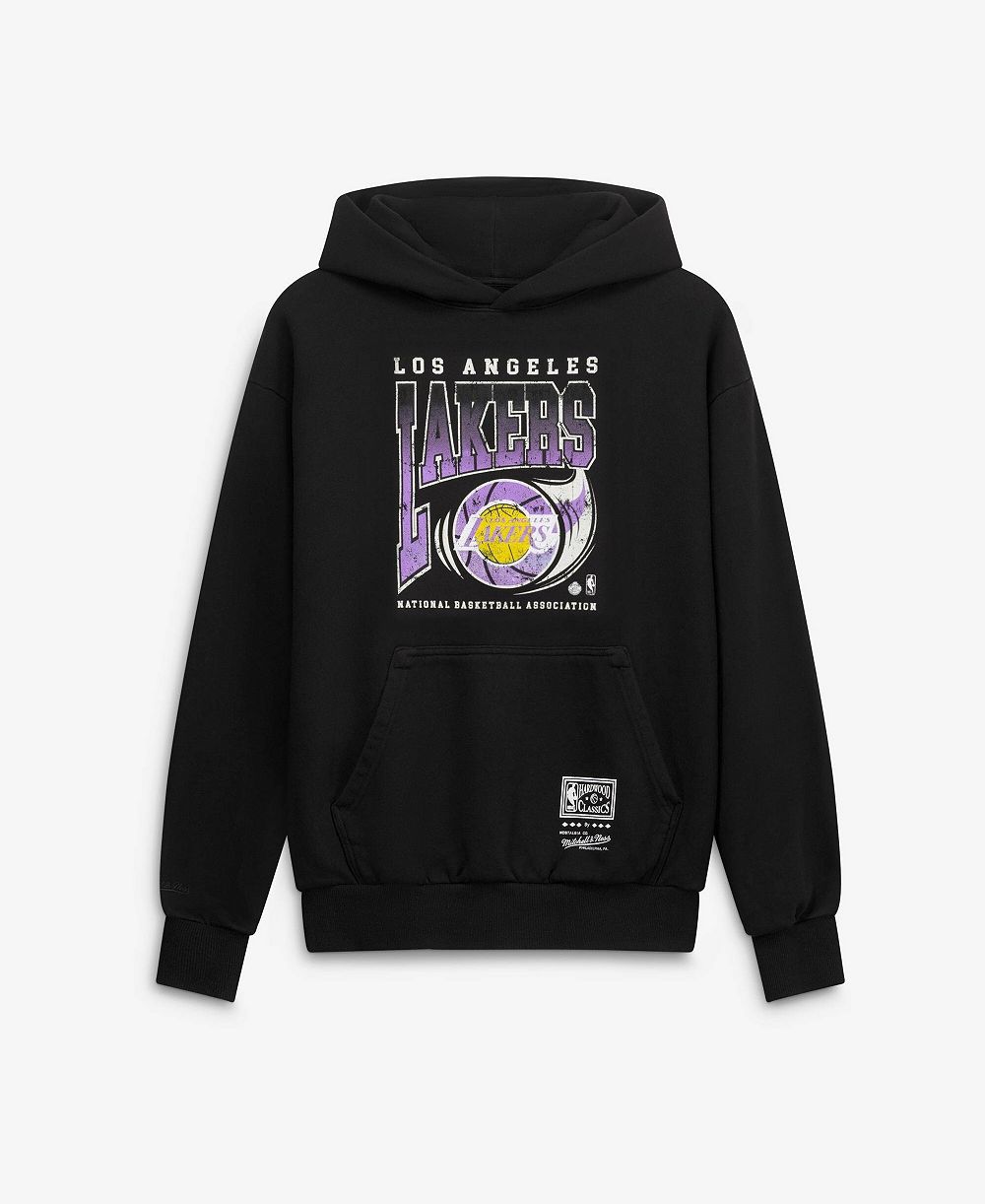 Мужской флисовый худи Mitchell & Ness Black Los Angeles Lakers Ball Out