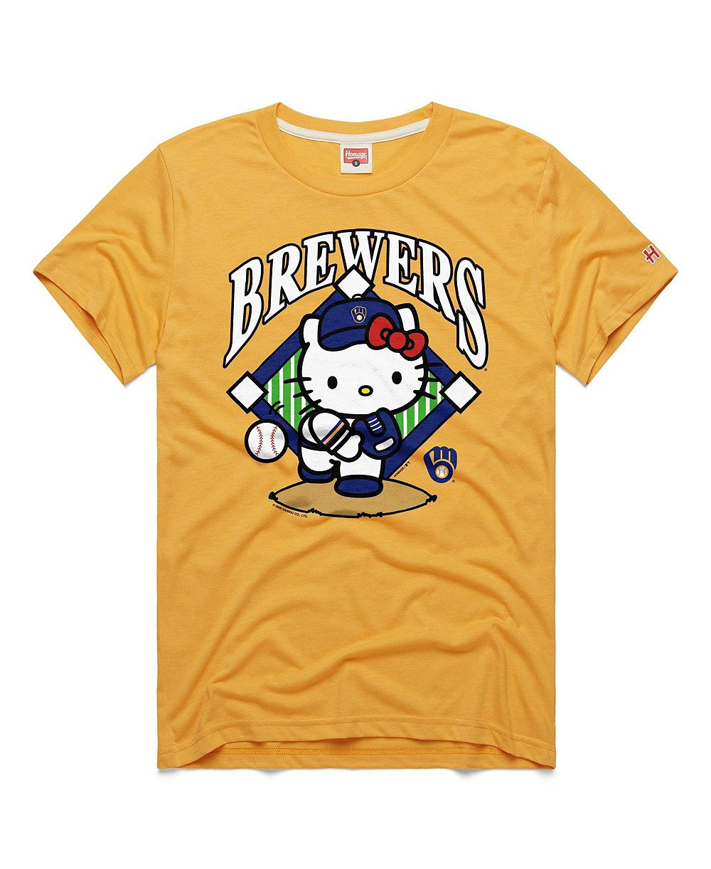 Футболка Homage Milwaukee Brewers Hello Kitty Tri-Blend