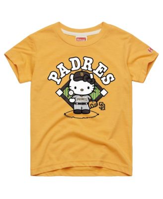 Homage Big Boys and Girls Gold San Diego Padres Hello Kitty x MLB Tri-Blend T-Shirt