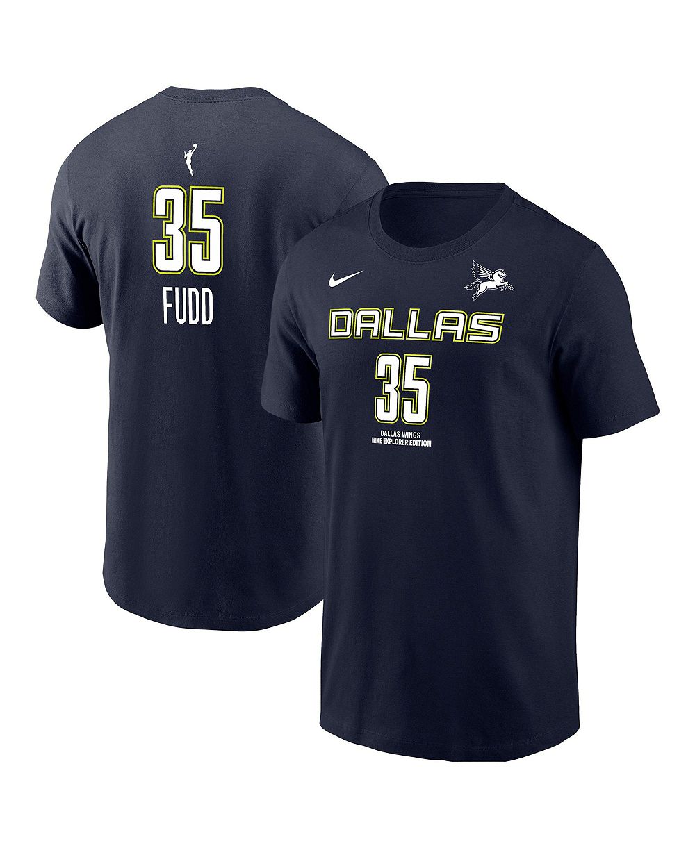 Мужская футболка Nike Azzi Fudd Navy Dallas Wings Explorer Edition Name & Number
