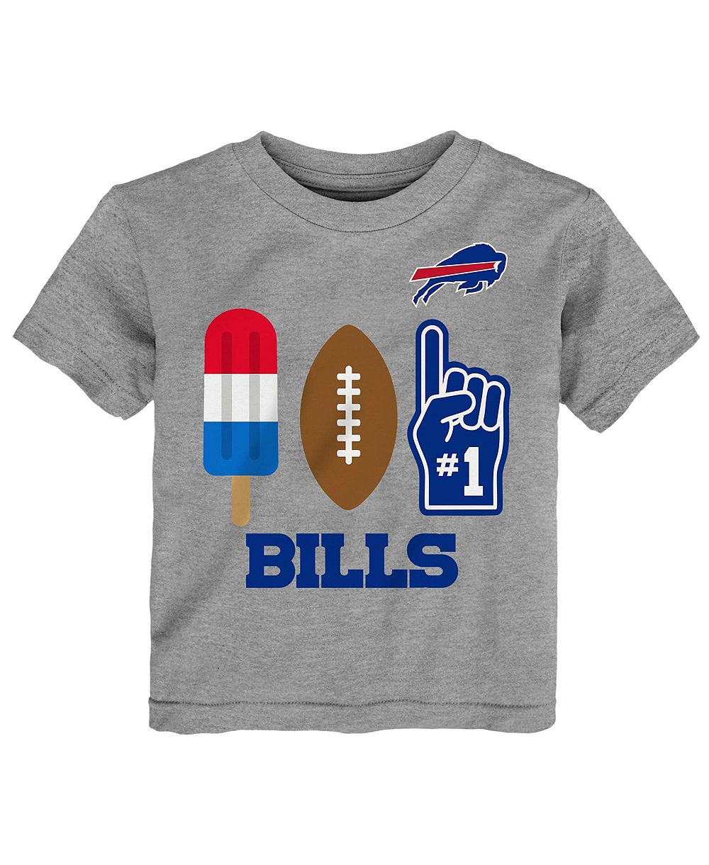 Детская футболка NFL Heather Gray Buffalo Bills Americana Pop