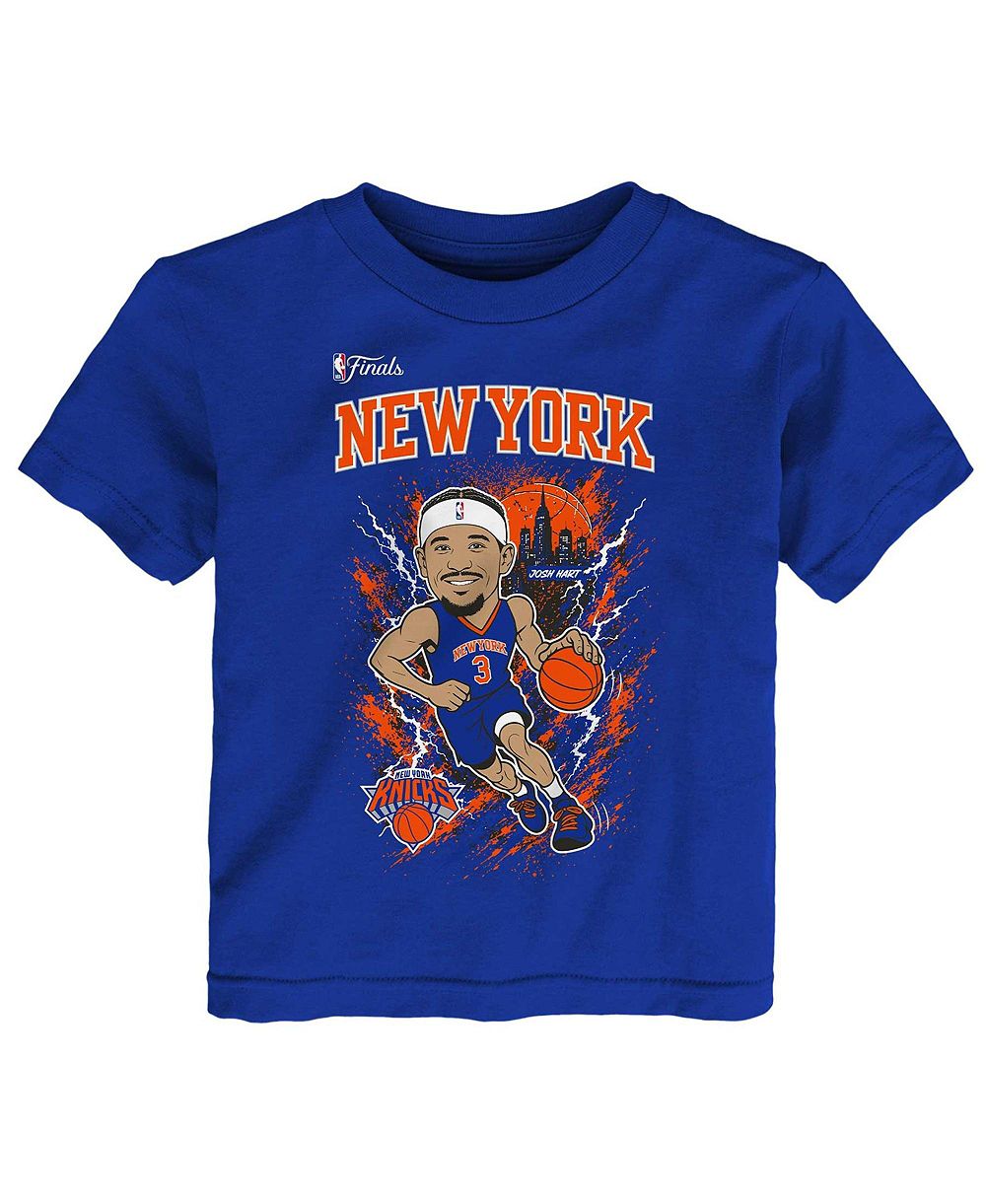 Детская футболка Outerstuff Josh Hart Blue New York Knicks 2026 NBA Finals Player