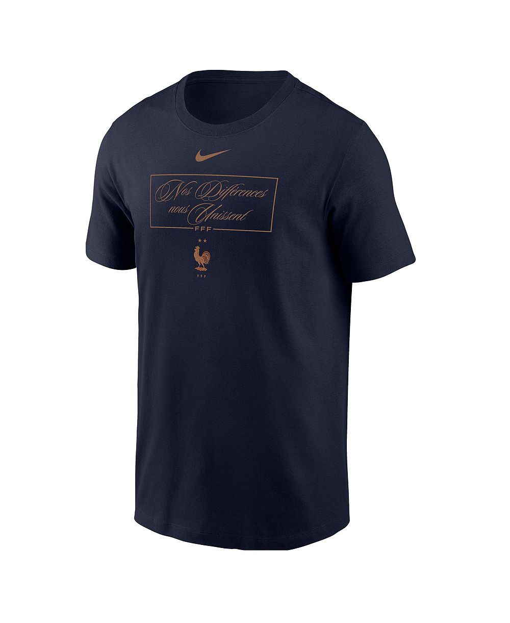 Nike Men's Navy France National Team Federation Wordmark T-Shirt