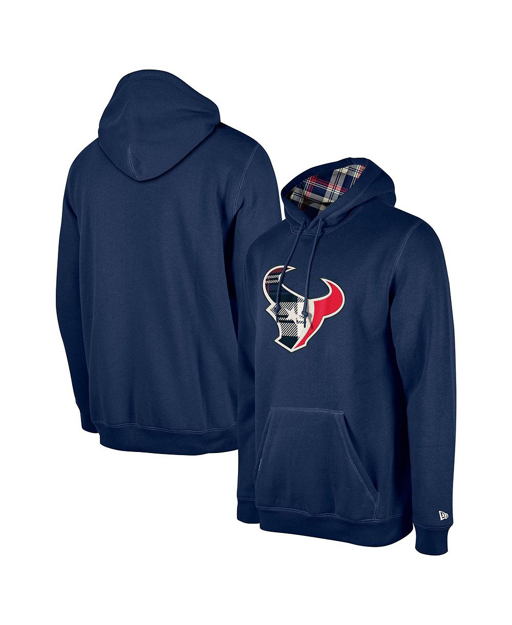 Мужское худи New Era Houston Texans Plaid Pullover