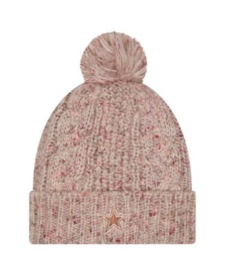 New Era Women's Stone Dallas Cowboys Trendy Tone Cuffed Knit Hat with Pom