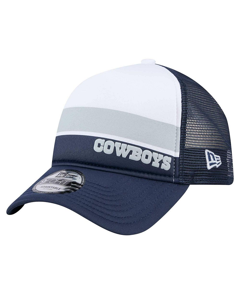 Детская кепка New Era White/Navy Dallas Cowboys Sport Night Color Block 9FORTY A-Frame Trucker Adjustable