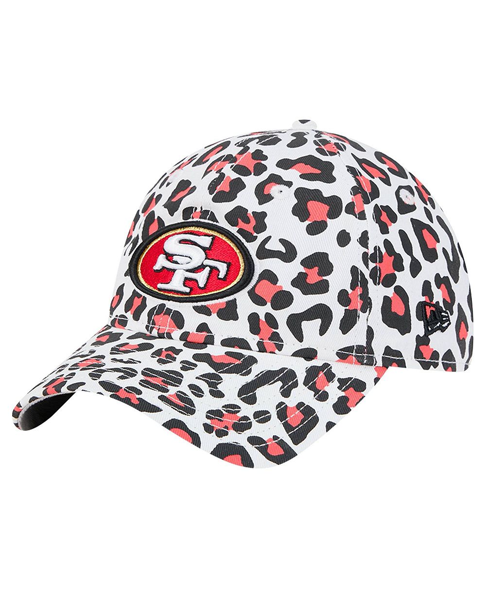 Детская белая кепка New Era San Francisco 49ers Active Leopard 9TWENTY с регулировкой