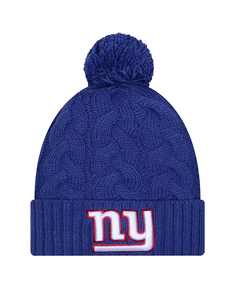 New Era вязаная шапка с помпоном Royal New York Giants для девочек