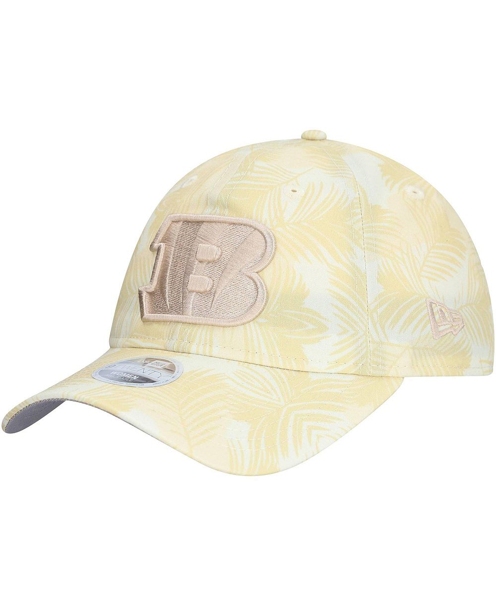 New Era Женская регулируемая кепка Cincinnati Bengals Frond 9TWENTY, кремовая