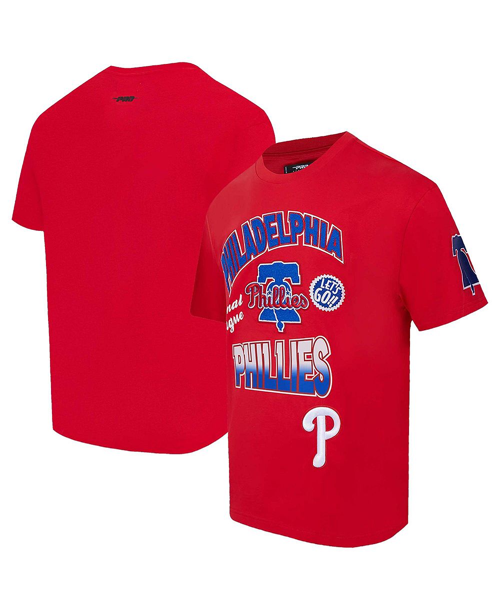 Мужская футболка Pro Standard Red Philadelphia Phillies Turn It Up со спущенным плечом