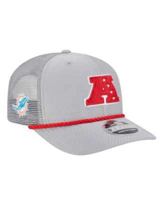 Мужская кепка New Era Gray Miami Dolphins 2025 Pro Bowl 9SEVENTY Stretch-Snap Hat