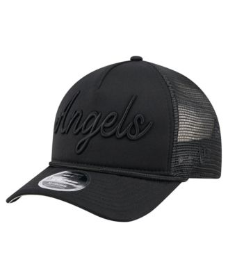 Мужская кепка New Era Black Los Angeles Angels City Initial 9FORTY A-Frame M-Crown Adjustable Trucker