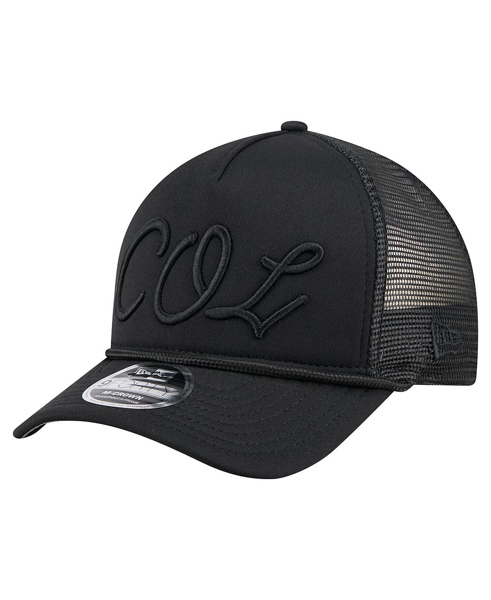 Мужская кепка New Era Black Colorado Rockies City Initial 9FORTY A-Frame M-Crown Adjustable Trucker