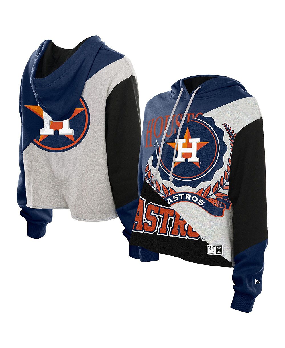 Женское худи New Era Houston Astros Color Block Cropped Boxy