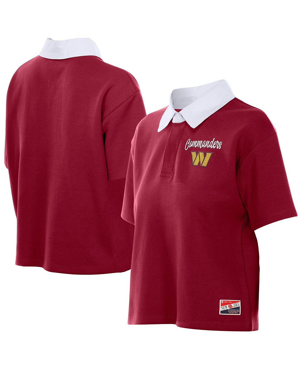 Женский укороченный поло New Era Washington Commanders Boxy Cropped