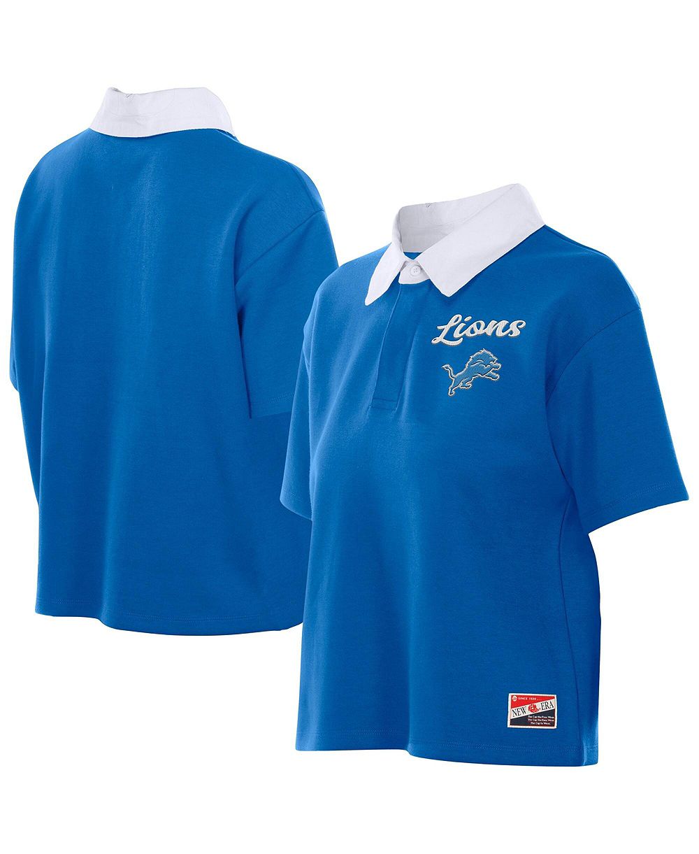 Женское укороченное поло New Era Detroit Lions из хлопчатобумажной смеси