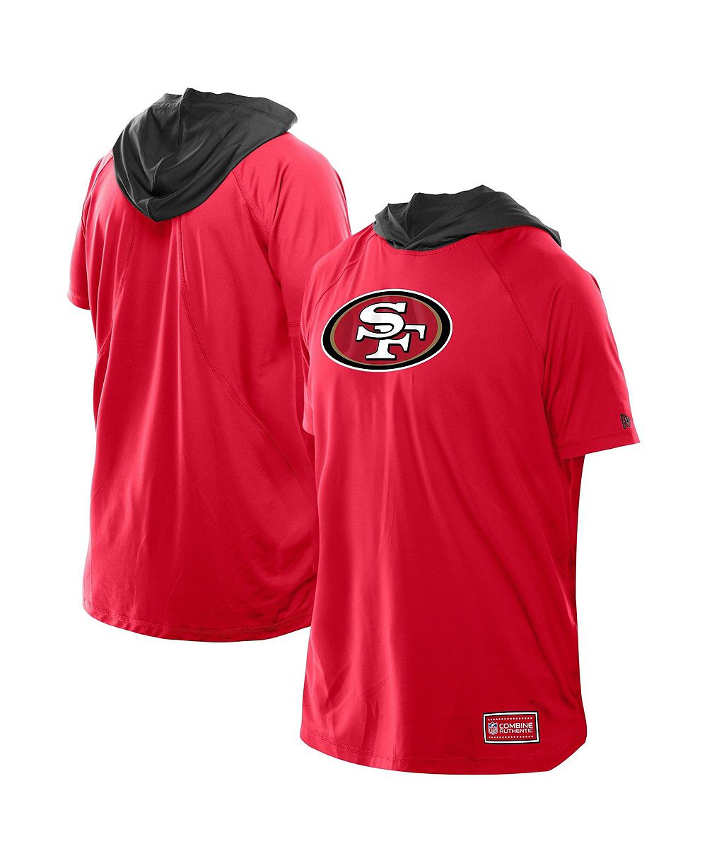 Мужская футболка New Era San Francisco 49ers Combine Authentic с капюшоном и рукавом раглан