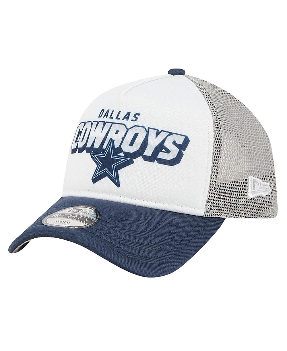 Детская кепка New Era Dallas Cowboys Streak A-Frame 9FORTY, белая/темно-синяя