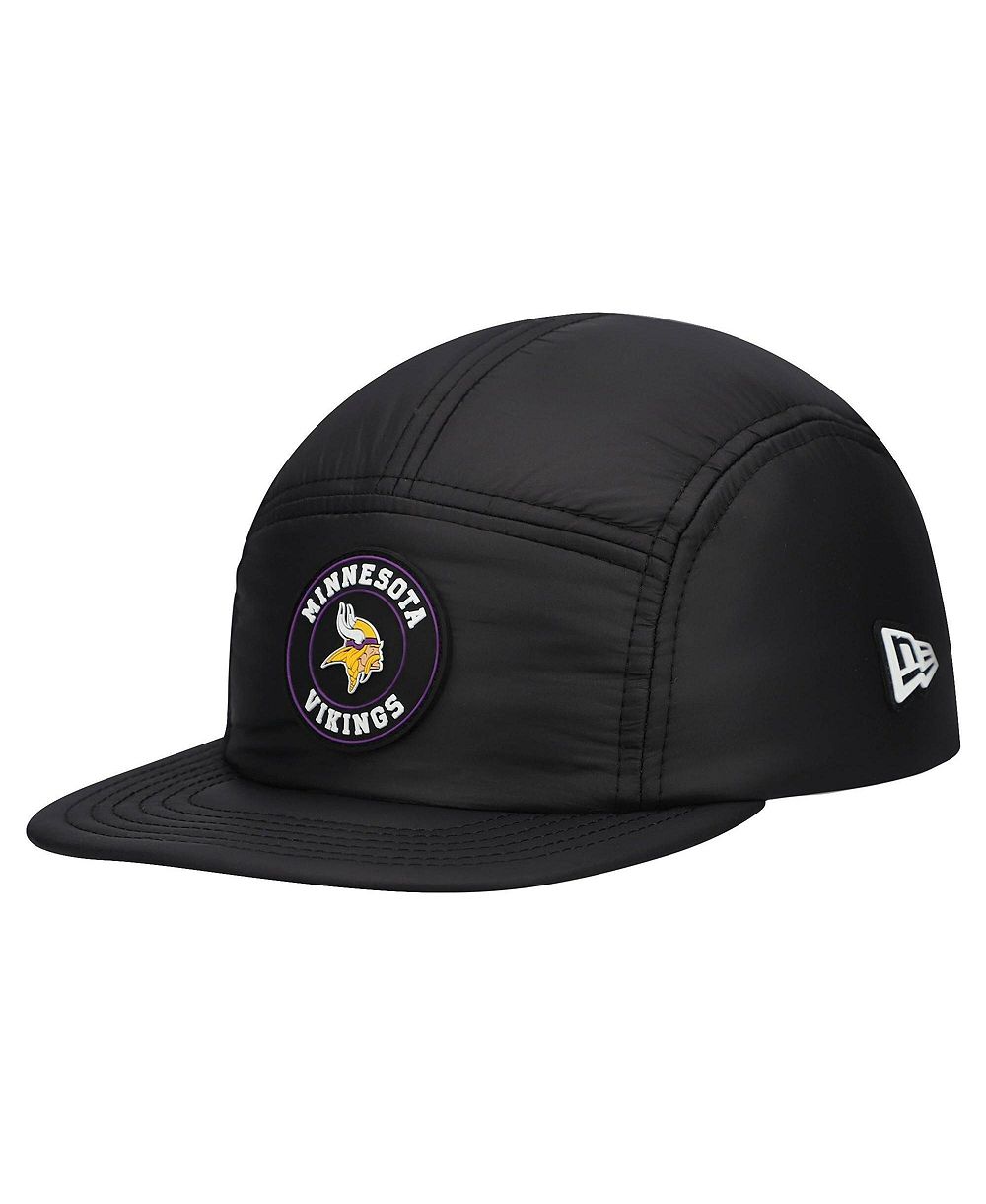 New Era Men's Black Minnesota Vikings Quilted Camper Adjustable Hat