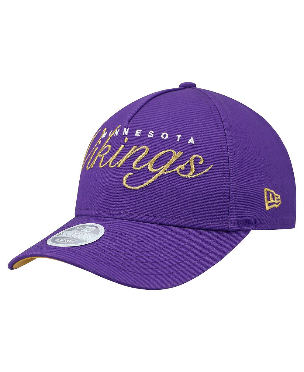 Кепка New Era Women's Purple Minnesota Vikings Metallic 9FORTY M-Crown A-Frame Adjustable