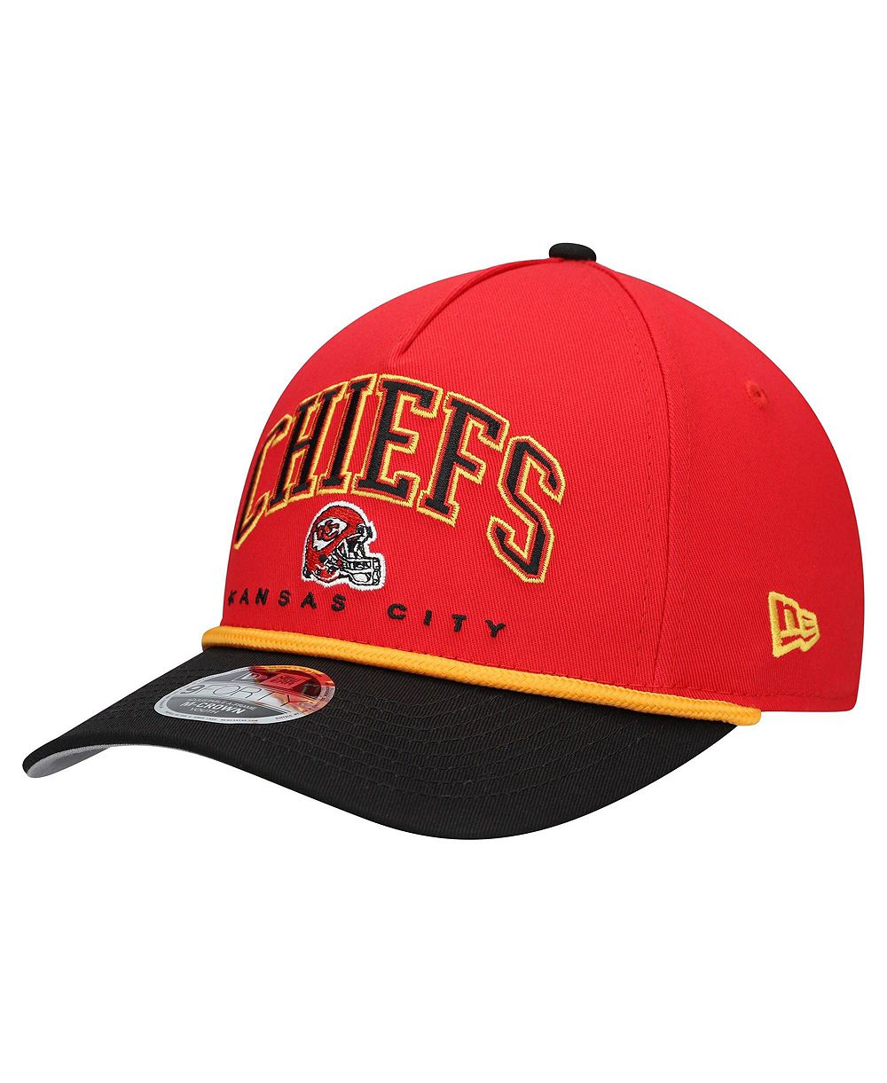 New Era детская красная/черная кепка Kansas City Chiefs Arch COOLERA 9FORTY A-Frame регулируемая