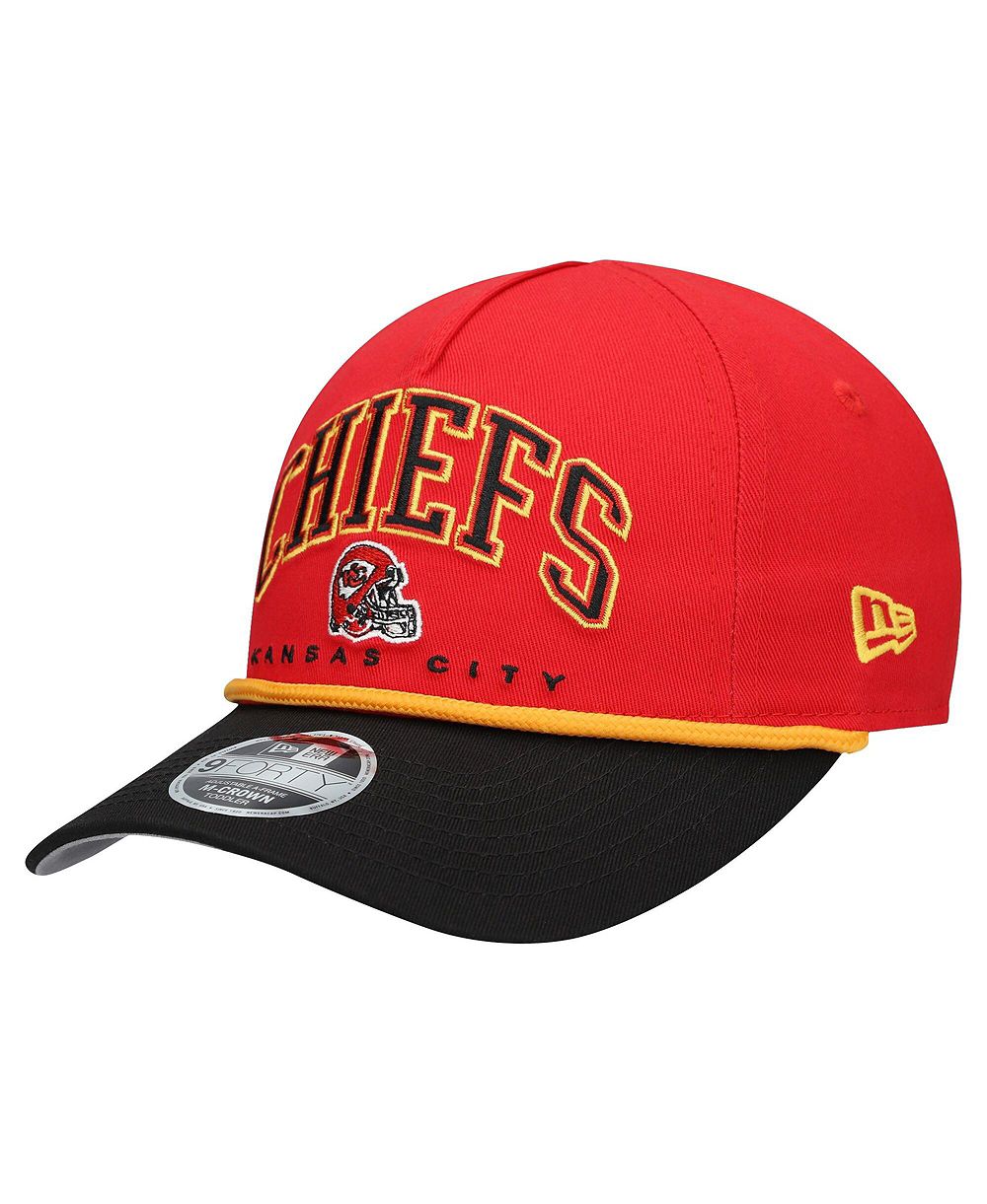 Детская кепка New Era Red/Black Kansas City Chiefs Arch COOLERA 9FORTY A-Frame регулируемая