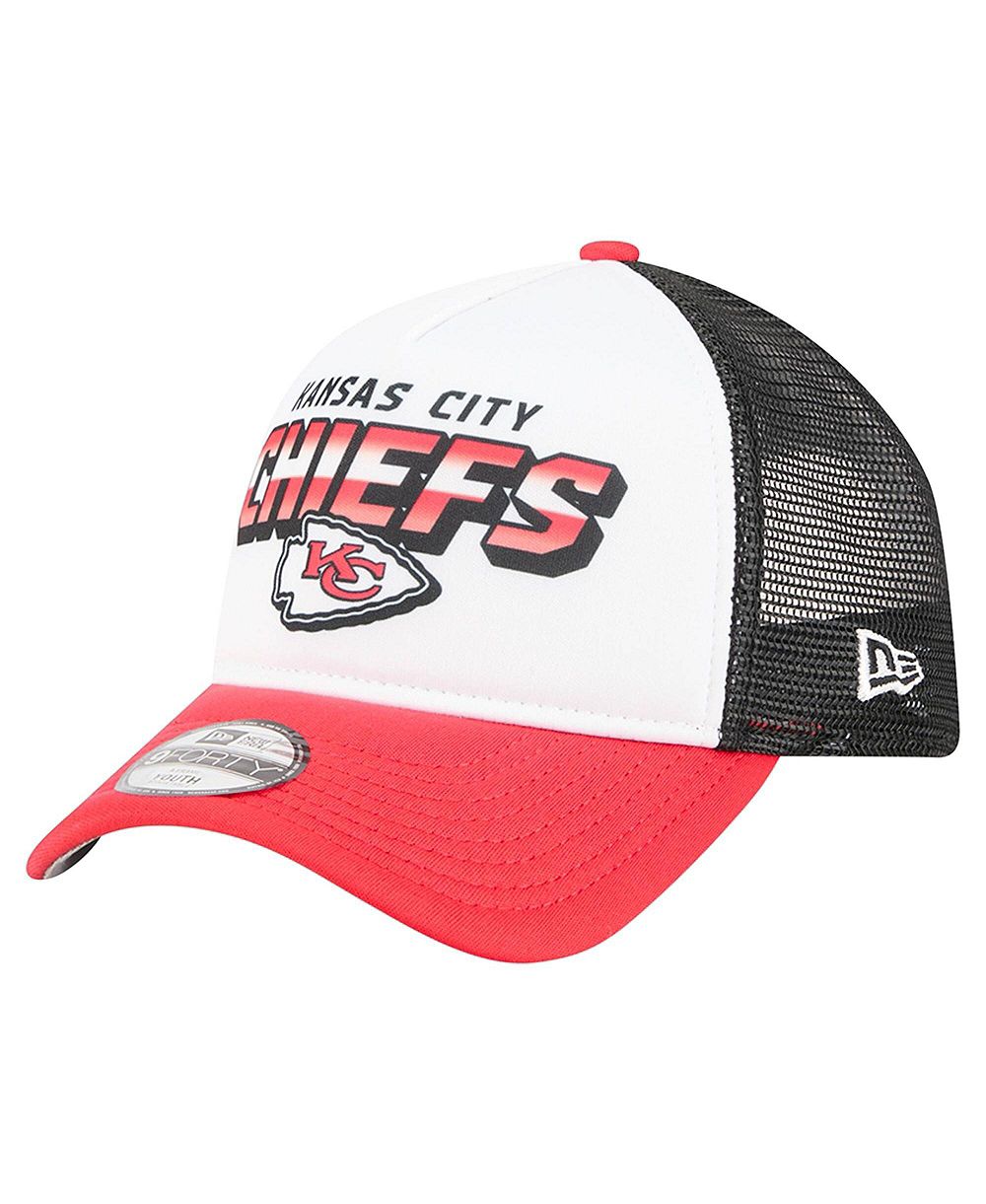 Детская кепка New Era White/Red Kansas City Chiefs Streak 9FORTY A-Frame регулируемая