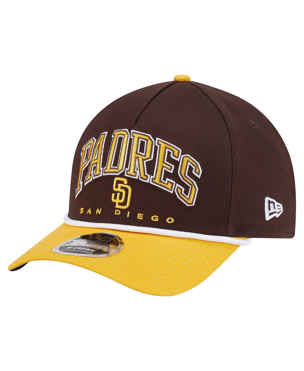 Мужская кепка New Era San Diego Padres Arch 9FORTY A-Frame M-Crown регулируемая, коричнево-золотая