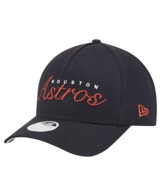 Женская кепка New Era Navy Houston Astros Metallic A-Frame 9FORTY регулируемая
