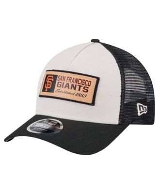 Мужская кепка New Era Stone/Black San Francisco Giants Text A-Frame Trucker 9FORTY Hat