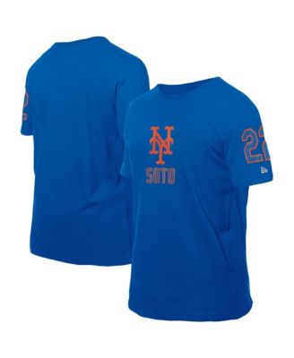 Футболка New Era Men's Juan Soto Royal New York Mets Design Lab Name & Number