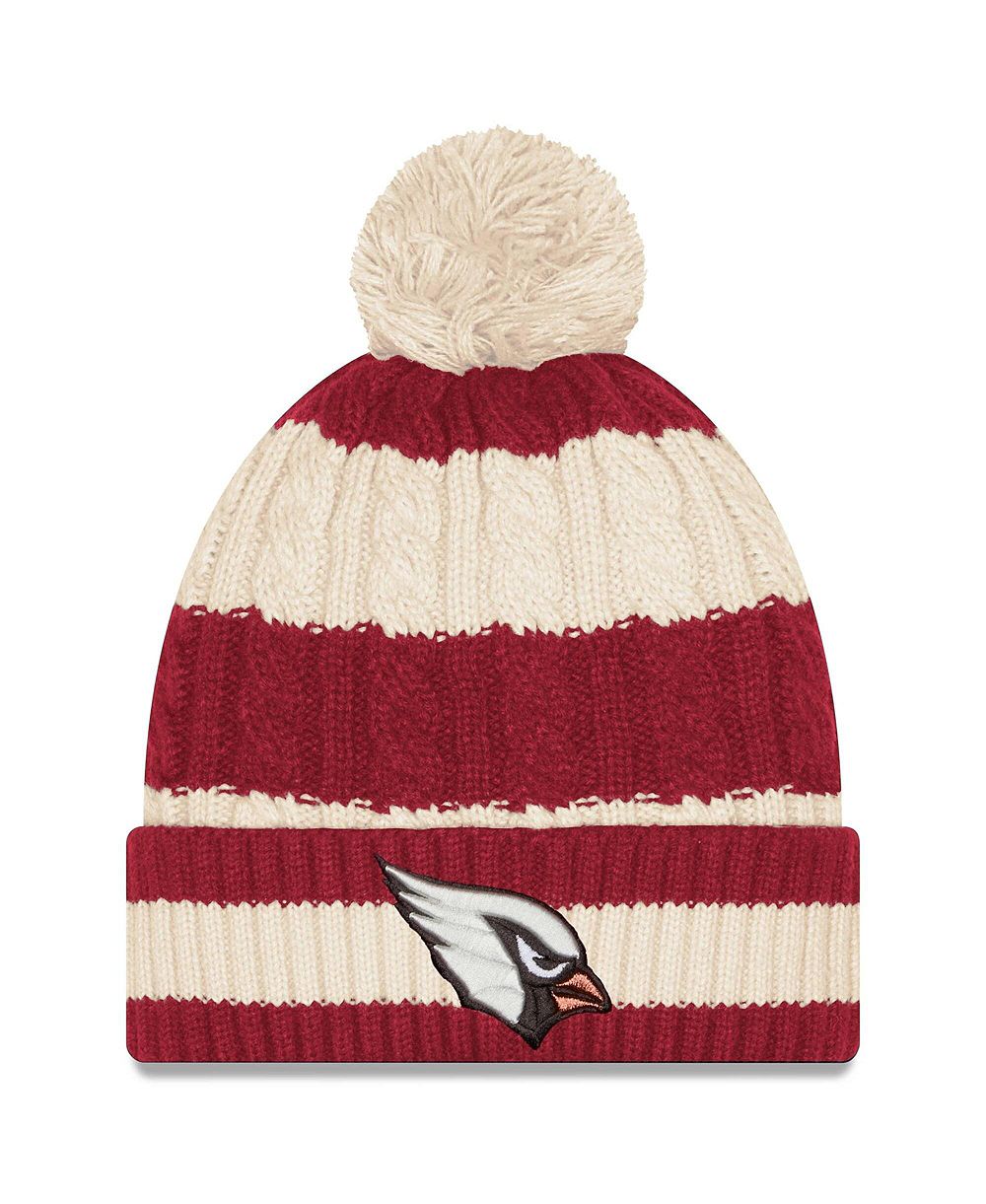 Женская вязаная шапка New Era Arizona Cardinals 2025 Rivalries Collection с помпоном