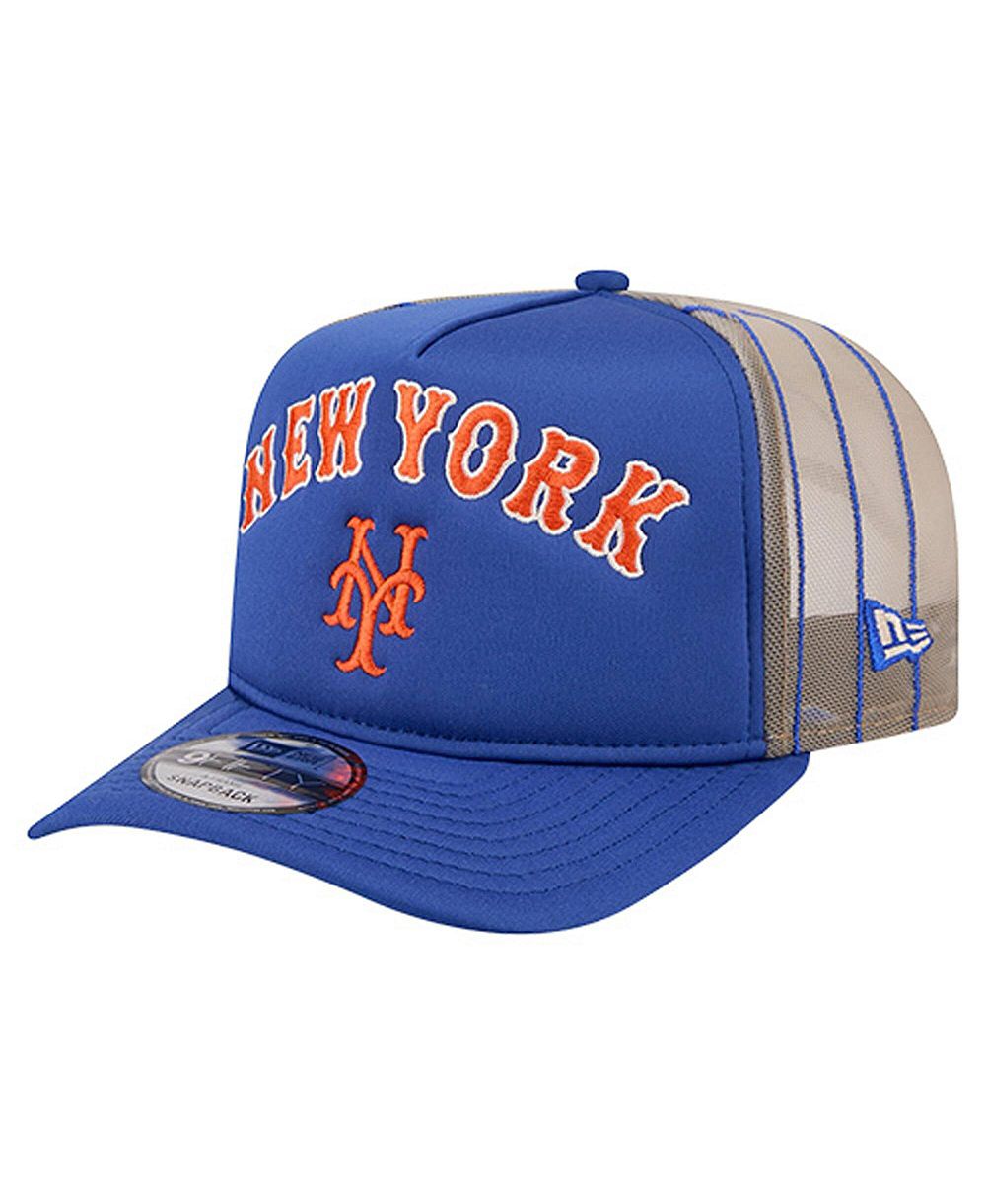 Мужская кепка New Era Royal New York Mets Vintage Arched Foam Front 9FIFTY A-Frame Adjustable Trucker Hat