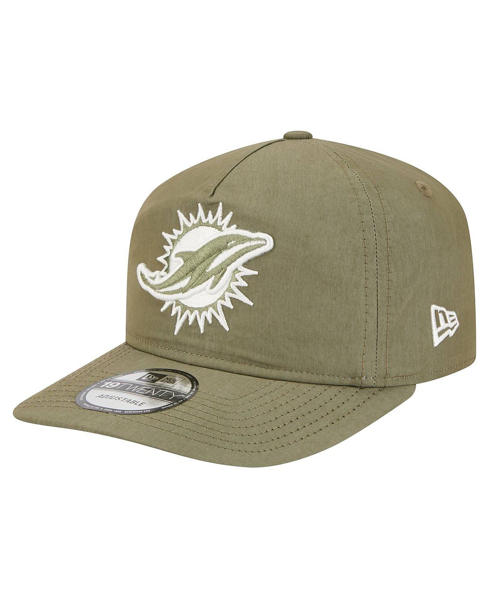 Мужская кепка New Era Olive Miami Dolphins Nylon 19TWENTY Adjustable