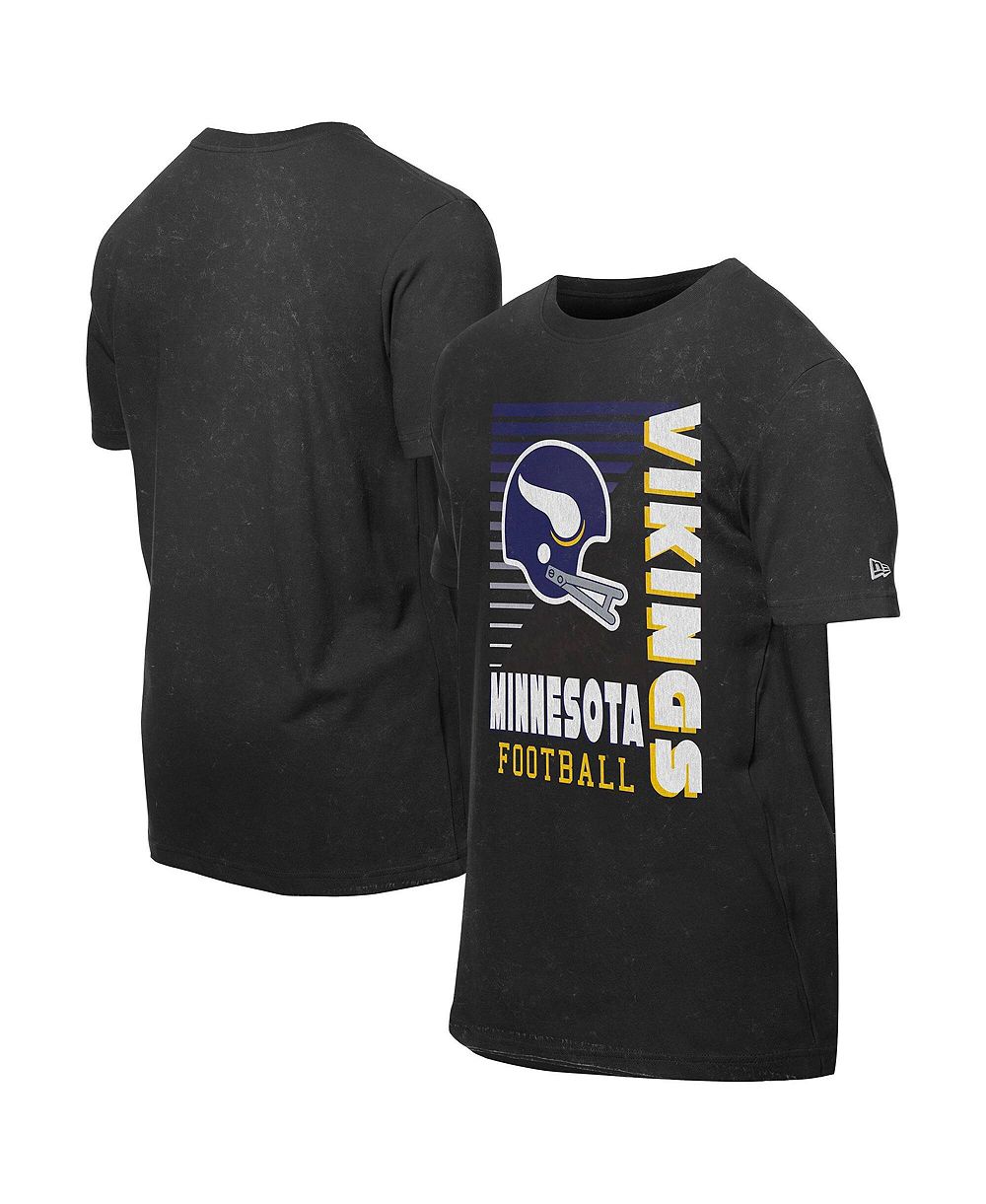 Мужская футболка New Era Minnesota Vikings Retro Logo Enzyme Washed Oversized Black