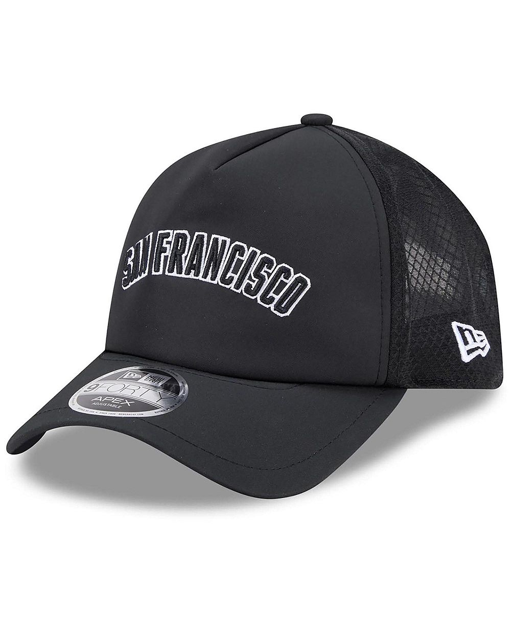 Мужская бейсболка New Era Black San Francisco Giants 2026 Batting Practice Alternate Apex 9FORTY Adjustable
