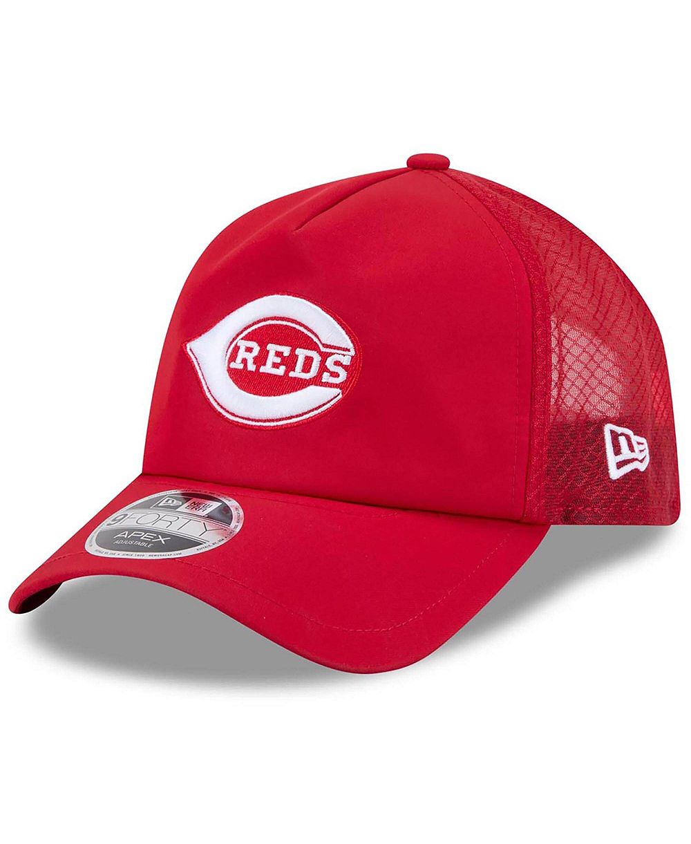 Мужская кепка New Era Red Cincinnati Reds 2026 Batting Practice Alternate Apex 9FORTY Adjustable