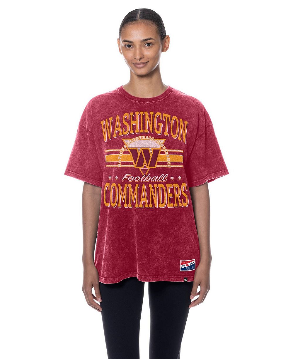 Женская футболка New Era Washington Commanders Throwback Oversized Scoop Neck