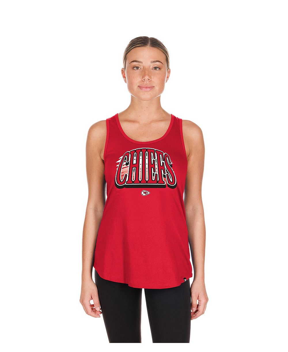 Женский топ New Era Kansas City Chiefs Scoop Neck Sleeveless Tank