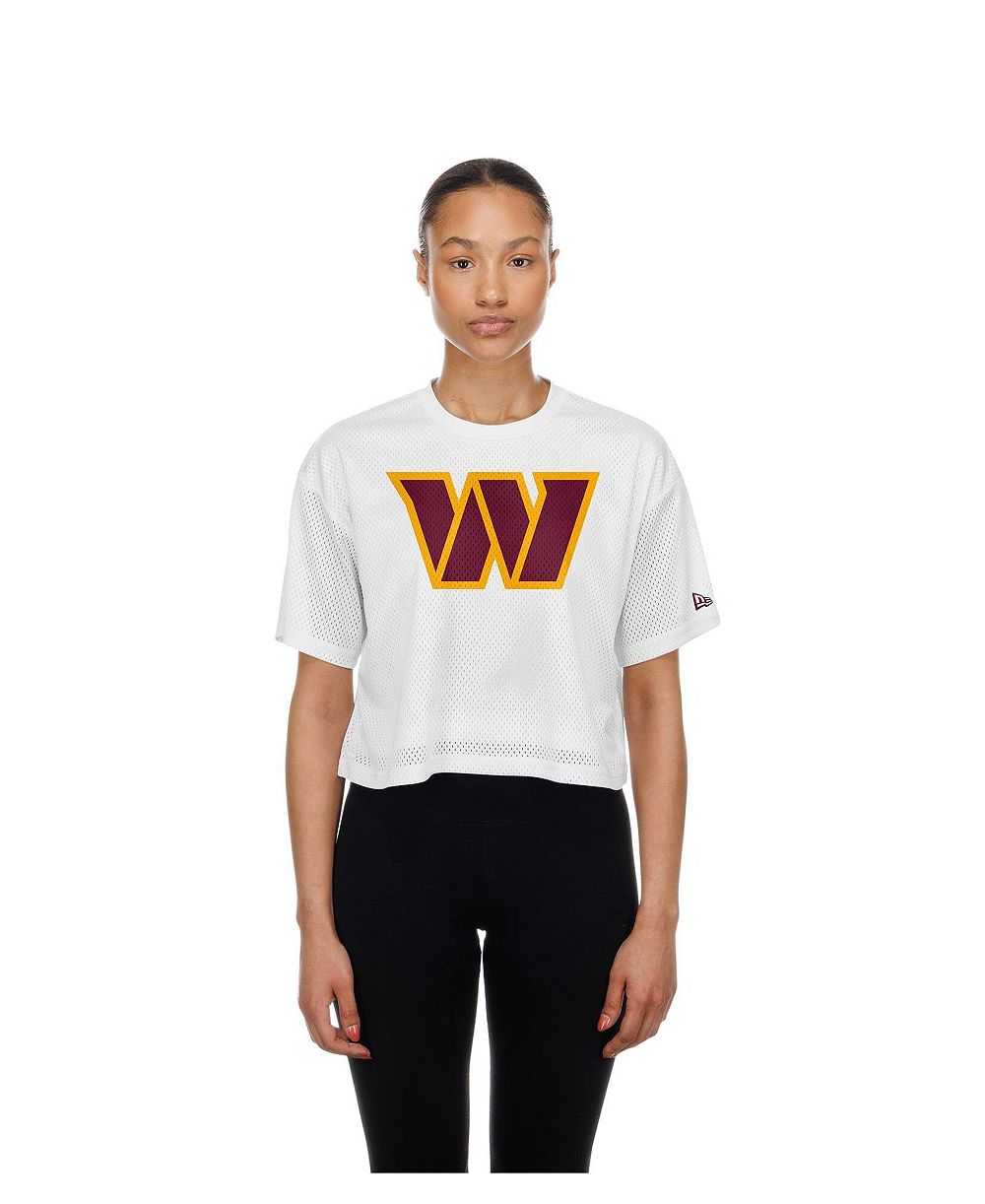 Женская футболка New Era Washington Commanders Cropped Boxy Mesh