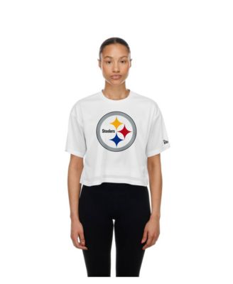 New Era Женская футболка Pittsburgh Steelers Mesh Cropped Boxy