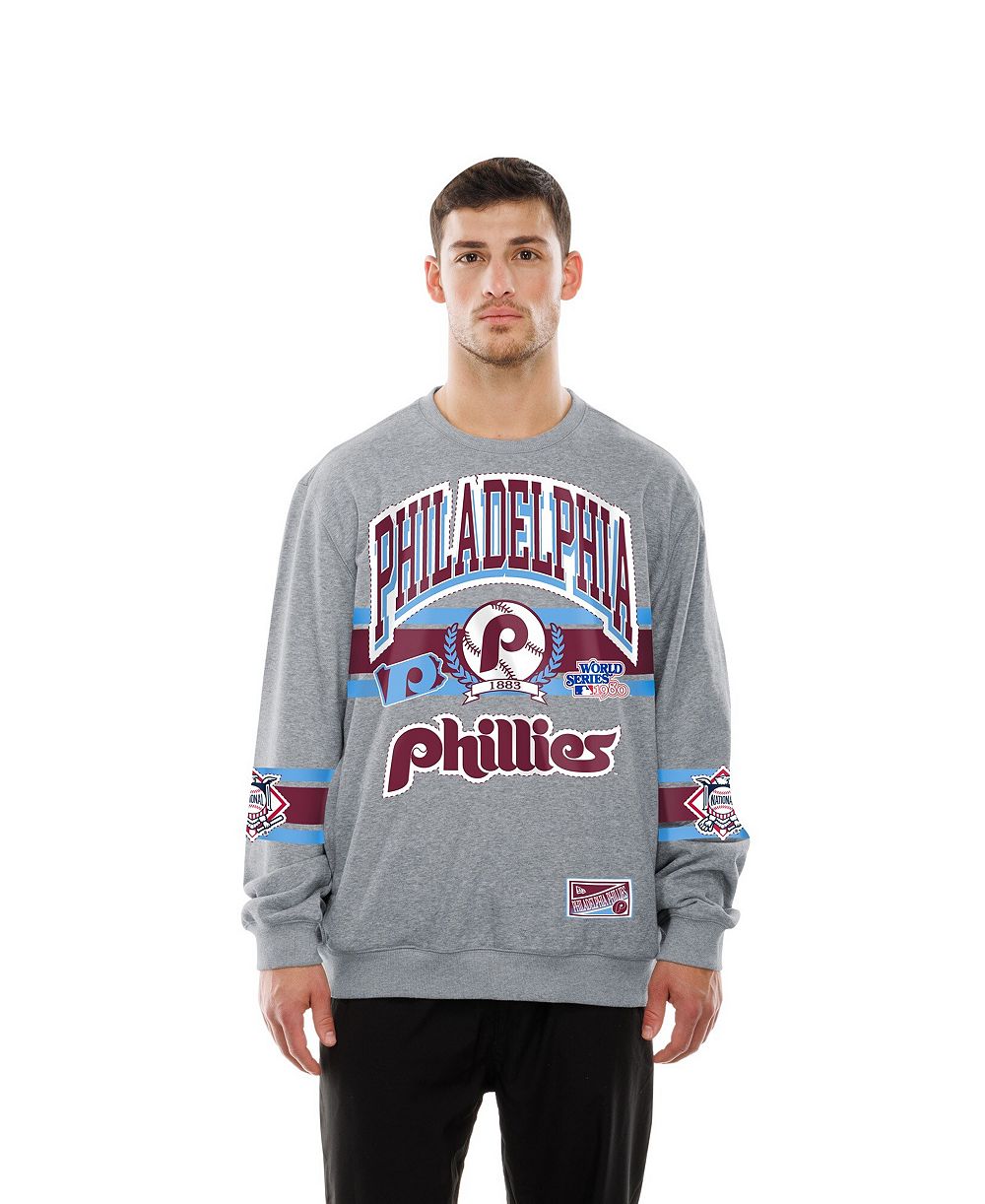 Мужская толстовка New Era Gray Philadelphia Phillies Sport Classics
