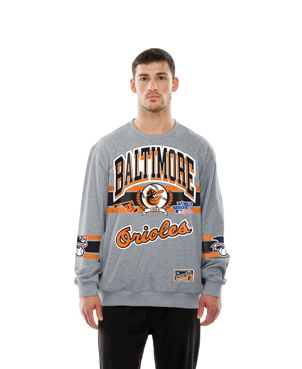 Свитшот New Era Men's Gray Baltimore Orioles Sport Classics