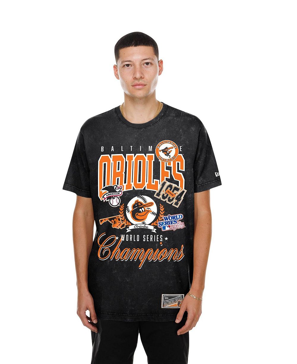 Мужская футболка New Era Black Baltimore Orioles Mineral Wash