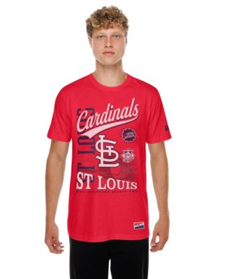 New Era Men's Red St. Louis Cardinals Oversized Throwback Distressed T-Shirt