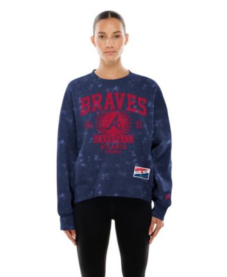 New Era Women's Atlanta Braves Oversized Crewneck Throwback Sweatshirt
