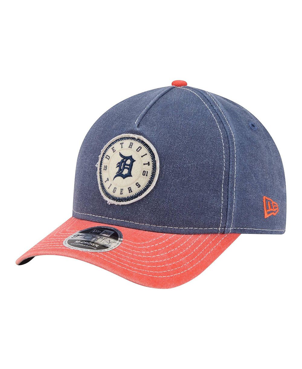 Мужская кепка New Era Detroit Tigers Felt M-Crown 9FORTY Adjustable Hat темно-синего/оранжевого цвета