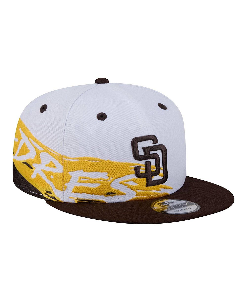 Кепка New Era Men's White/Brown San Diego Padres 9FIFTY Snapback